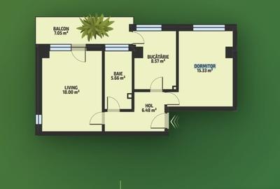 Tatarasi-Kaufland-2 Camere Decomandat 61mp-bloc nou - 1