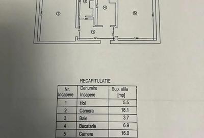 Apartament cu 2 camere decomandat în Nicolina