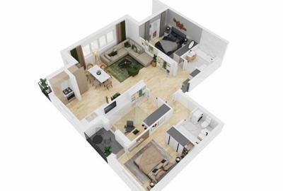 Apartament cu 4 camere semidecomandat în Mihai Viteazul