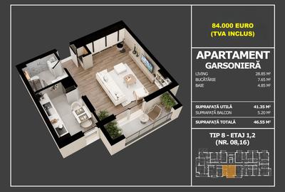 Garsonieră semidecomandată în Central