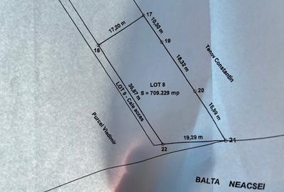 Teren Construcții intravilan de 709 mp, în Pipera
