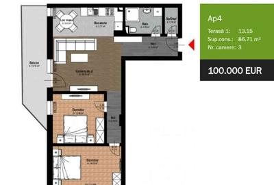 Apartament cu 2 camere în Băile Felix - 12