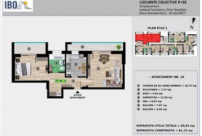 Apartament cu 2 camere decomandat în Nord - 1