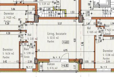 Apartament cu 4 camere semidecomandat în Mărăști