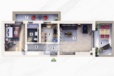 2 camere, bucatarie inchisa, parcare inclusa, lift, Mehala - 14