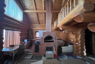 Doua cabane din bustean rotund, 120 mp utili, 1200mp teren, zona Balcesti - 7