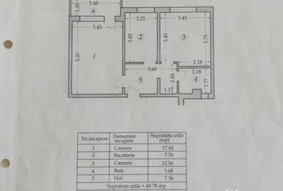 Apartament cu 2 camere decomandat în Casa de Cultură