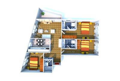 Apartament cu 4 camere decomandat în Tomis Nord