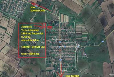 Terenuri intravilane 2880 mp Cermei fs.48 ml - 6350 euro - 5