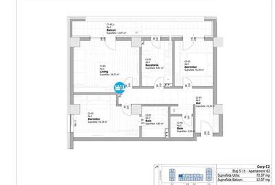 Proiect Deosebit, Apartamente noi - 3 camere 2 bai, direct Dezvoltator! - 10