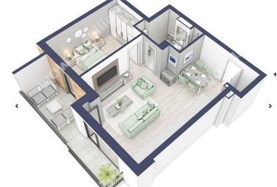 Apartament 2 camere etaj 1 cu un loc de parcare Turnisor - 2