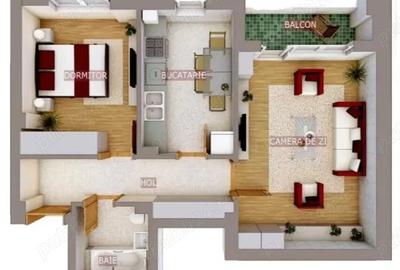 Apartament mobilat Rotar Park 1 langa metrou Pacii cu 2 camere decomandat suprafata 55mp - 1