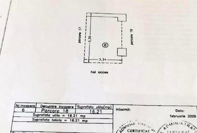 Loc de parcare etaj -1 , Tomis Plus - str Verona - 15.500 euro (Cod E8)