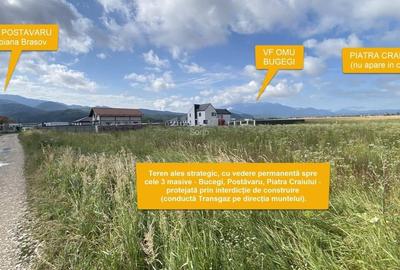 De vânzare teren în Cristian, Brașov – 1.275 mp, panorama spre Bucegi - 2