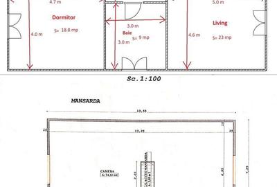 Casă cu 3 camere cu Teren 2135 Mp în Petrești - 2