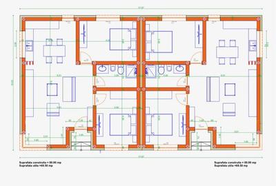 Casă cu 3 camere în Central - 1