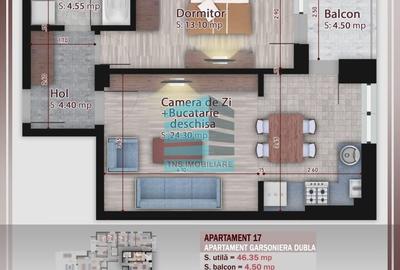 Apartament cu 2 camere decomandat în Titan