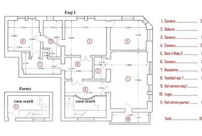 Apartament cu 5 camere semidecomandat în P-ța Romană - 10
