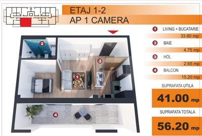 Comision 0%! Apartament tip studio, zona Imparatul Traian - 1