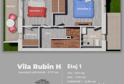 Casă cu 4 camere cu Teren 35 Mp în Ștefăneștii de Jos - 3