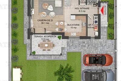 Vila individuala cuplata, in complex rezidential modern, cu 4 camere, toate utilitatile, Drumul Tabe - 9