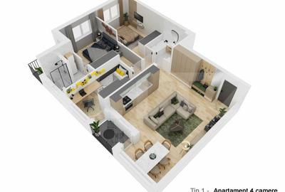 Apartament 4 camere Nou 81mp utili, Sibiu, Mihai Viteazu - 2