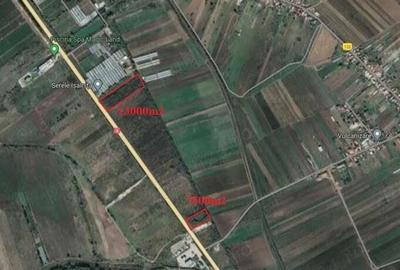 Vand teren 7500m2 deschidere 60m la DE 70 si 13000 m2 deschidere 60m la drumul european DE70 - 1