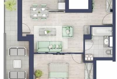 Apartament cu 2 camere decomandat în Turnișor - 3