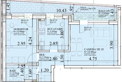 Apartament cu 2 camere decomandat în Central