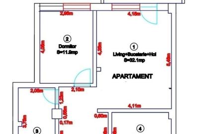 Apartament cu 3 camere în Tolstoi