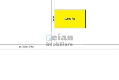 Voluntari - Matei Millo teren 10600 mp utili, deschidere 92 ml - 1