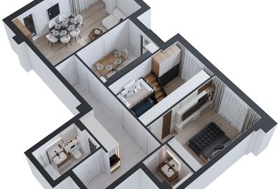 Apartament cu 3 camere decomandat în Cug - 2