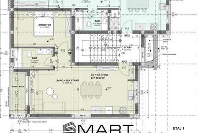 Apartament 2 camere etaj 1 Calea Cisnadiei - 2