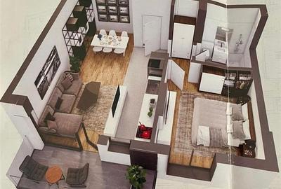 Apartament cu 2 camere decomandat, mobilat în Aviației