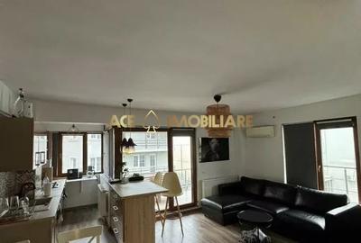 Apartament cu 2 camere semidecomandat, mobilat în Băneasa