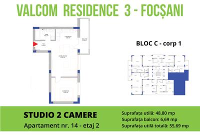 Apartament cu 2 camere decomandat în Nord - 3