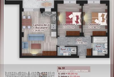 Apartament 3 camere  - metrou Nicolae Teclu - 4