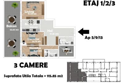 3 Camere Piata Alba Iulia LUX DIRECT DEZVOLTATOR COMISION 0% - 8