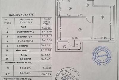 Apartament 3 cam renovat et 3 din 4 zona F-uri Apartament 3 cam renovat et 3 din 4 zona F-uri - 11