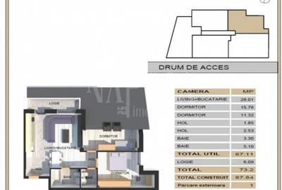 Apartament 3 camere de vanzare in Floresti - 2