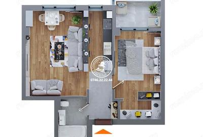 Apartament cu 2 camere decomandat în Dacia - 9