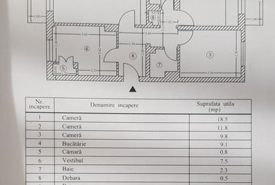 Apartament cu 3 camere decomandat în Central