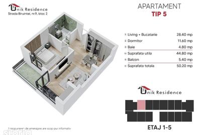 Apartament cu 2 camere în Central - 1