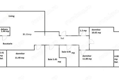 Apartament 4 camere 88 mpu 2 balcoane pivnita zona Valea Aurie Sibiu Apartament 4 camere 88 mpu 2 balcoane pivnita zona Valea Aurie Sibiu - 4