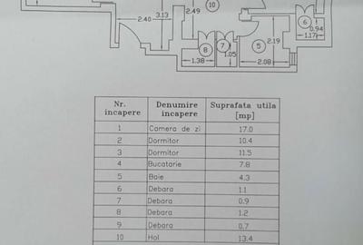 Apartament cu 3 camere decomandat în Geamăna - 4