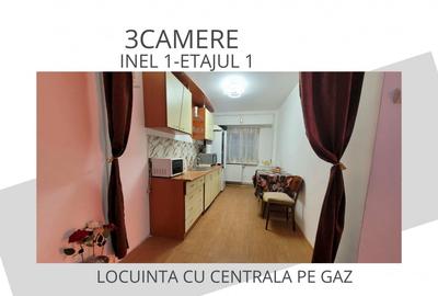 Apartament cu 3 camere semidecomandat, mobilat în Inel I