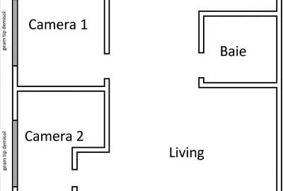 Apartament cu 2 camere semidecomandat, mobilat în Zorilor - 1