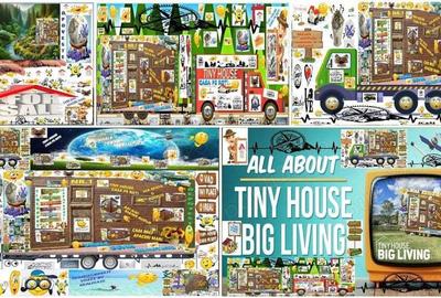 Tiny House Afacere Birou Locuit Vacanta Rulota Mini Casa Mobila Pe Roti Hambar Lemn Din Vis Natura - 5