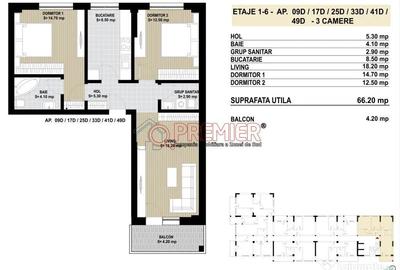 Apartament cu 3 camere decomandat în Central - 6