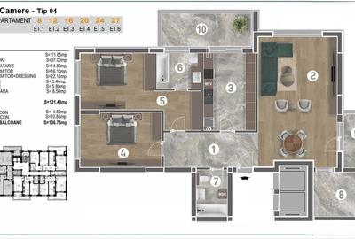 Apartament cu 4 camere în Berceni - 1